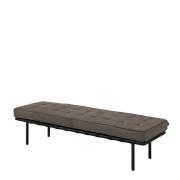 Artwood, PRINCETOWN bänk i läder-soft black