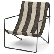 Ferm Living, Desert Lounge Fåtölj Black/Off-white/Chocolate