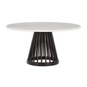 Tom Dixon, Fan bord svart stenskiva 90 cm vit