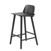 Muuto, Nerd barstol 65 cm - med fotstöd i metall - Black