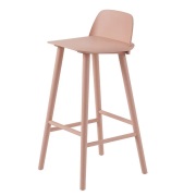 Muuto, Nerd barstol 75 cm - med fotstöd i metall - Tan Rose