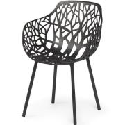 Fast, Forest karmstol Metallic Grey