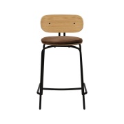 Umage, Curious Låg Barstol Ek/Svart Teddy Brown