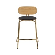 Umage, Curious Låg Barstol Ek/Mässing Shadow