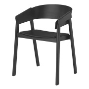 Muuto, Cover karmstol - Refine Leather Black Black