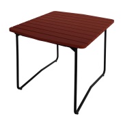 Grythyttan Stålmöbler, B31 bord 84 cm Mörkröd / Svart