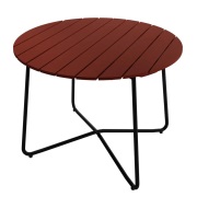 Grythyttan Stålmöbler, 9A bord 100 cm Mörkröd / Svart