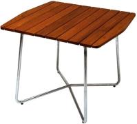 Grythyttan Stålmöbler, Bord B30 84 X 92 Obehandlad Teak / Varmförzinka...