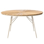 Cinas, Ellen bord 130cm Sandy grey / teak