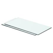 vidaXL Hyllplan 2 st glas genomskinlig 40x15 cm