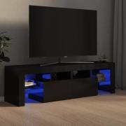 vidaXL Tv-bänk med LED-belysning svart högglans 140x36,5x40 cm