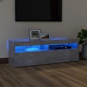 vidaXL TV-bänk med LED-belysning betonggrå 120x35x40 cm