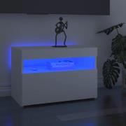 vidaXL TV-bänk med LED-belysning vit 60x35x40 cm