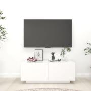 vidaXL TV-skåp vit högglans 100x35x40 cm konstruerat trä