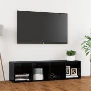 vidaXL TV-bänk svart högglans 142,5x35x36,5 cm konstruerat trä