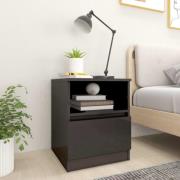 vidaXL Sängbord grå höglans 40x40x50 cm konstruerat trä