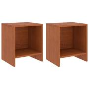 vidaXL Sängbord 2 st honungsbrun 35x30x40 cm massiv furu