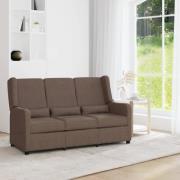 vidaXL 3-sits reclinerfåtölj taupe tyg