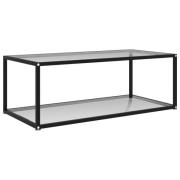 vidaXL Soffbord genomskinligt 100x50x35 cm härdat glas