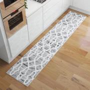 vidaXL Gångmatta med tryck tvättbar vikbar 60x300 cm polyester