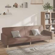 vidaXL Bäddsoffa 2-sits taupe tyg