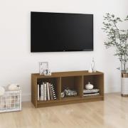 vidaXL Tv-bänk honungsbrun 104x33x41 cm massiv furu