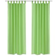 Genomskinlig gardin 140 x 245 cm 2-pack Apple Green