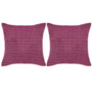 vidaXL Kudde 2 st velour rosa 45x45 cm