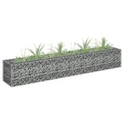 vidaXL Planteringsgabion upphöjd galvaniserat stål 180x30x30 cm