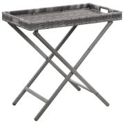 vidaXL Hopfällbart bord grå 80x45x75 cm konstrotting