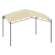 vidaXL Paviljong 4x4x2,9 m gräddvit 180g/m²