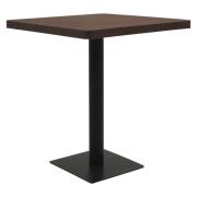 vidaXL Bistrobord mörk ask 80x80x75 cm MDF och stål