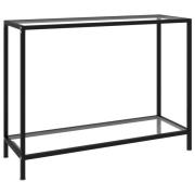 vidaXL Konsolbord transparent 100x35x75 cm härdat glas