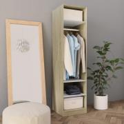 vidaXL Garderob vit och sonoma-ek 50x50x200 cm konstruerat trä