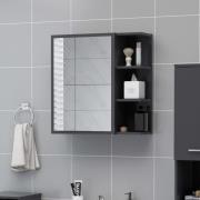 vidaXL Spegelskåp för badrum grå 62,5x20,5x64 cm konstruerat trä