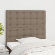 vidaXL Huvudgavlar 2 st taupe 100 x 5 x 78/88 cm tyg