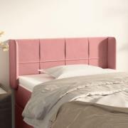 vidaXL Sänggavel med kanter rosa 93x16x78/88 cm sammet