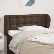 vidaXL Sänggavel med kanter brun 83x23x78/88 cm konstläder
