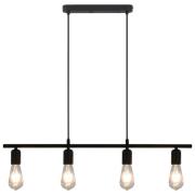 vidaXL Taklampa med glödlampor 2 W svart 80 cm E27