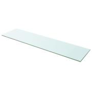 vidaXL Hyllplan glas genomskinlig 100x25 cm