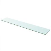 vidaXL Hyllplan glas genomskinlig 110x20 cm