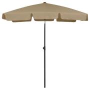 vidaXL Strandparasoll taupe 180x120 cm