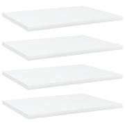 vidaXL Hyllplan 4 st vit 40x30x1,5 cm konstruerat trä