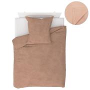 vidaXL Bäddset 4 delar fleece beige 135x200/80x80 cm