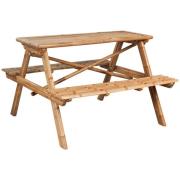 vidaXL Picknickbord 115x115x81 cm bambu