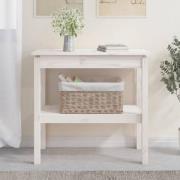 vidaXL Konsolbord vit 80x40x75 cm massiv furu