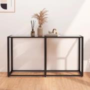 vidaXL Konsolbord transparent 140x35x75,5 cm härdat glas