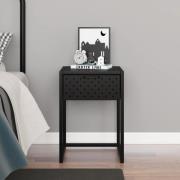 vidaXL Sängbord svart 35x35x54 cm stål