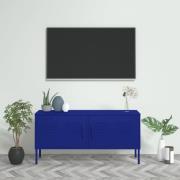 vidaXL Tv-bänk marinblå 105x35x50 cm stål