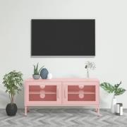 vidaXL Tv-bänk pink 105x35x50 cm stål